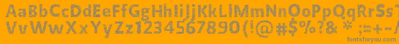 Crystallinenegative Font – Gray Fonts on Orange Background