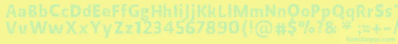 Crystallinenegative Font – Green Fonts on Yellow Background