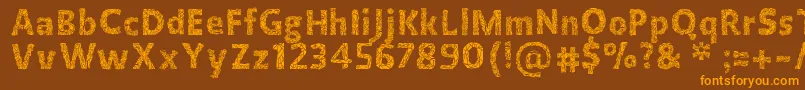 Crystallinenegative Font – Orange Fonts on Brown Background