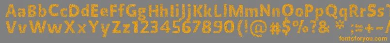 Crystallinenegative Font – Orange Fonts on Gray Background