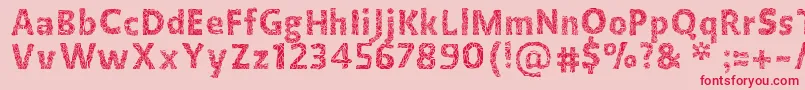 Crystallinenegative Font – Red Fonts on Pink Background