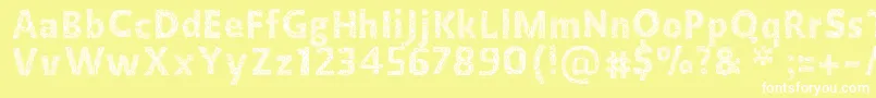 Crystallinenegative Font – White Fonts on Yellow Background