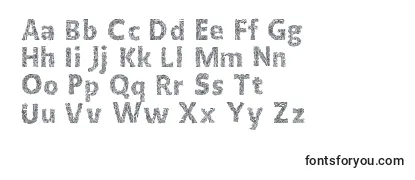 Schriftart Crystallinenegative