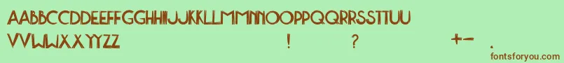 Jaoy Font – Brown Fonts on Green Background