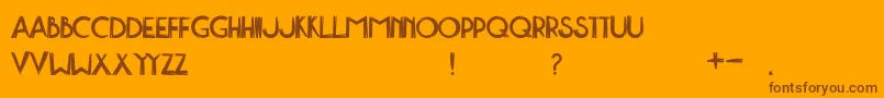Jaoy Font – Brown Fonts on Orange Background