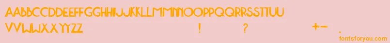 Jaoy Font – Orange Fonts on Pink Background