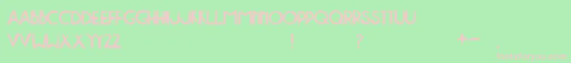 Jaoy Font – Pink Fonts on Green Background