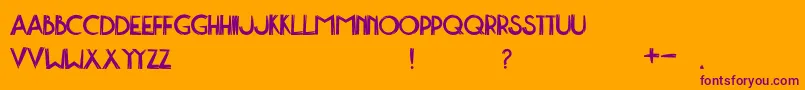 Шрифт Jaoy – фиолетовые шрифты на оранжевом фоне
