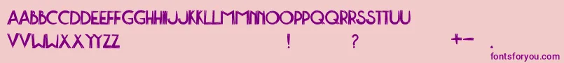 Jaoy Font – Purple Fonts on Pink Background