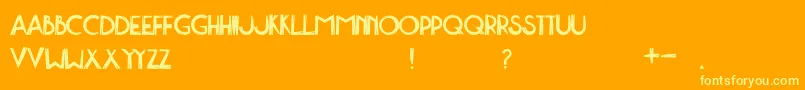 Шрифт Jaoy – жёлтые шрифты на оранжевом фоне