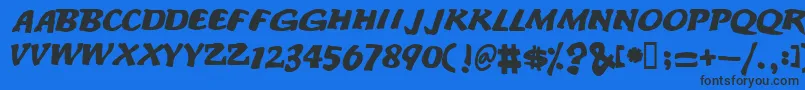 Anodetonoone Font – Black Fonts on Blue Background