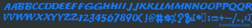 Anodetonoone Font – Blue Fonts on Black Background