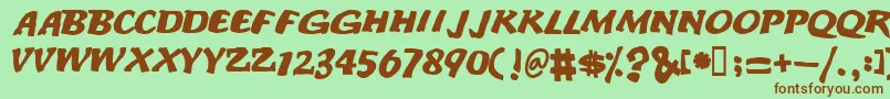 Anodetonoone Font – Brown Fonts on Green Background