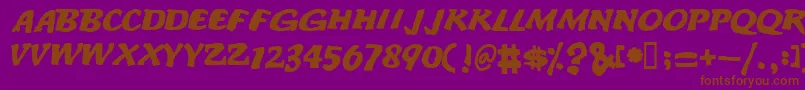 Anodetonoone Font – Brown Fonts on Purple Background