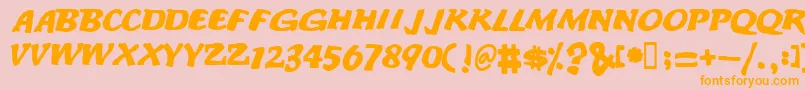 Anodetonoone Font – Orange Fonts on Pink Background