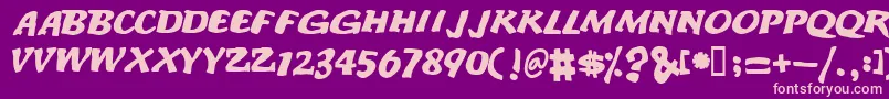 Anodetonoone Font – Pink Fonts on Purple Background