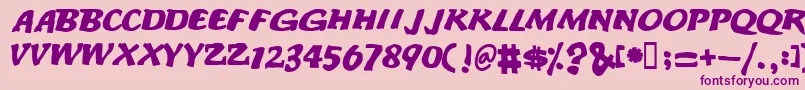 Anodetonoone Font – Purple Fonts on Pink Background