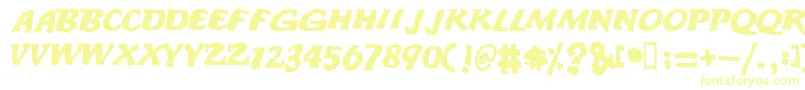 Anodetonoone Font – Yellow Fonts on White Background