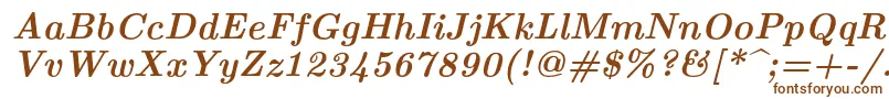 Lmroman10Bolditalic Font – Brown Fonts on White Background