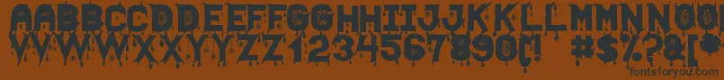 HallowenScareSt Font – Black Fonts on Brown Background