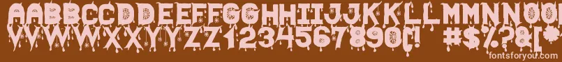 HallowenScareSt Font – Pink Fonts on Brown Background