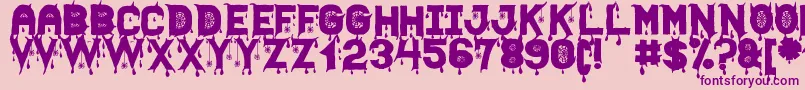 HallowenScareSt Font – Purple Fonts on Pink Background