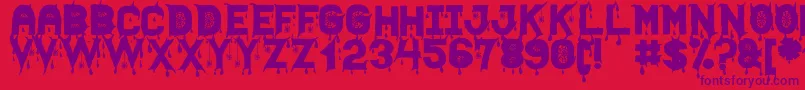 HallowenScareSt Font – Purple Fonts on Red Background