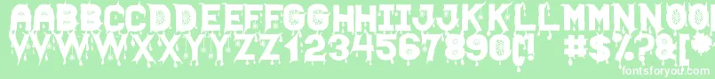 HallowenScareSt Font – White Fonts on Green Background