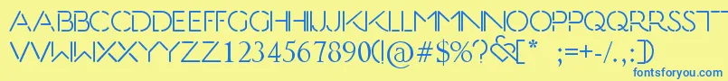 KissTell Font – Blue Fonts on Yellow Background