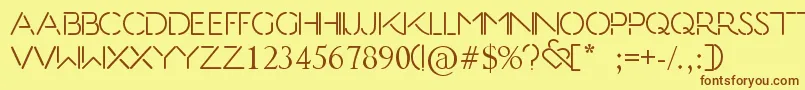 KissTell Font – Brown Fonts on Yellow Background