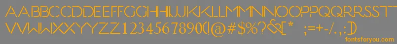 KissTell Font – Orange Fonts on Gray Background