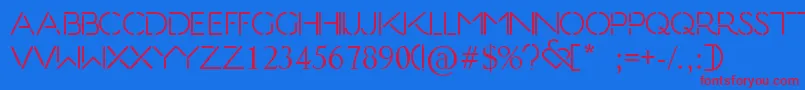 KissTell Font – Red Fonts on Blue Background