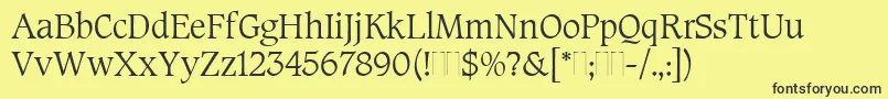 CaxtonRomanLightPlain Font – Black Fonts on Yellow Background
