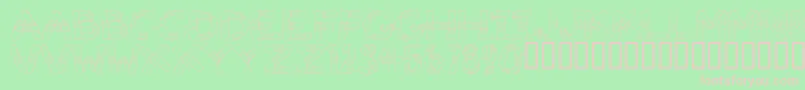 GauzeStrips Font – Pink Fonts on Green Background