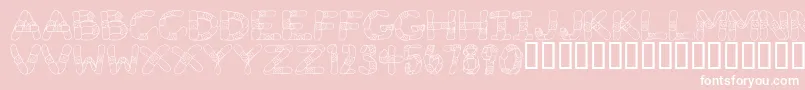 GauzeStrips Font – White Fonts on Pink Background