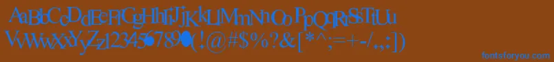 Подробнее о шрифте NewRomantics Шрифт NewRomantics – синие шрифты на коричневом фоне