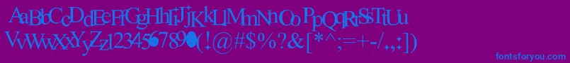 Lisätietoja NewRomantics-fontista NewRomantics-fontti – siniset fontit violetilla taustalla