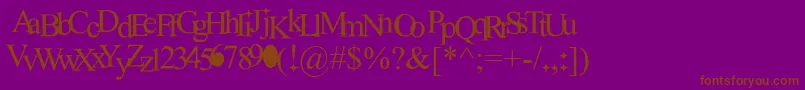 NewRomantics Font – Brown Fonts on Purple Background