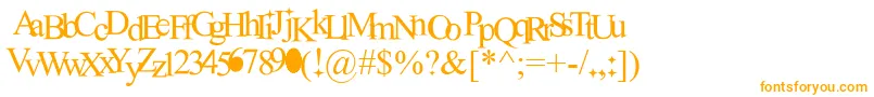 NewRomantics Font – Orange Fonts on White Background