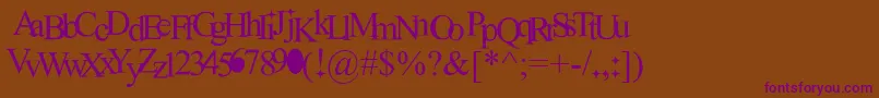 En savoir plus sur la police NewRomantics Police NewRomantics – polices violettes sur fond brun