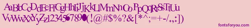 Подробнее о шрифте NewRomantics Шрифт NewRomantics – фиолетовые шрифты на розовом фоне