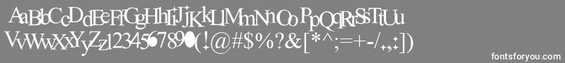 NewRomantics Font – White Fonts on Gray Background