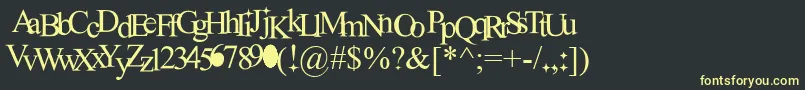 NewRomantics Font – Yellow Fonts on Black Background
