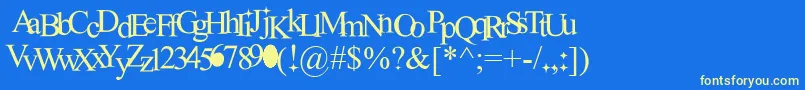 More about NewRomantics Font NewRomantics Font – Yellow Fonts on Blue Background