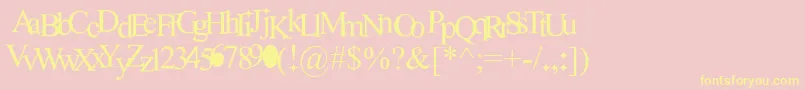 Подробнее о шрифте NewRomantics Шрифт NewRomantics – жёлтые шрифты на розовом фоне