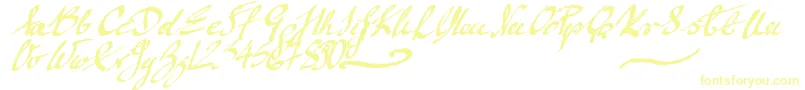 Fonte MickeyScript – fontes amarelas