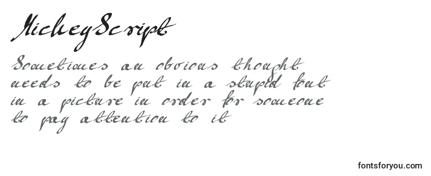 Review of the MickeyScript Font