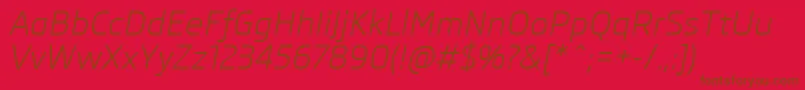 SkodaProItalic Font – Brown Fonts on Red Background