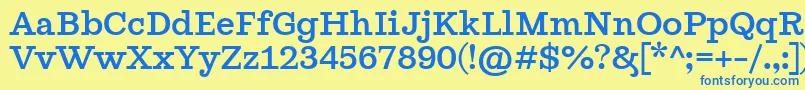 GhostlightSemilight-Schriftart – Blaue Schriften auf gelbem Hintergrund