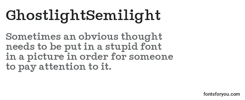Шрифт GhostlightSemilight